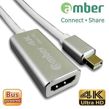 amber mini DisplayPort轉4K HDMI轉接器