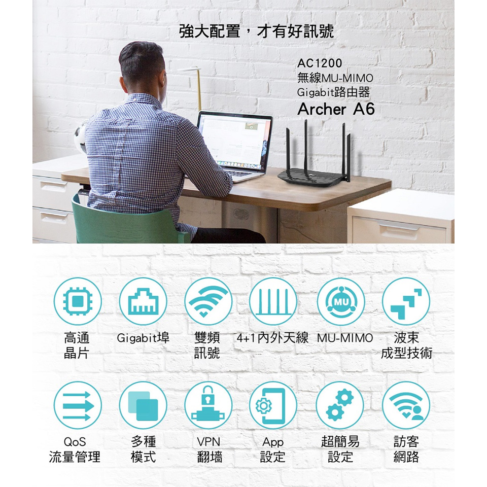 (福利品)TP-LINK 無線MU-MIMO Gigabit路由器 - 細節圖 1