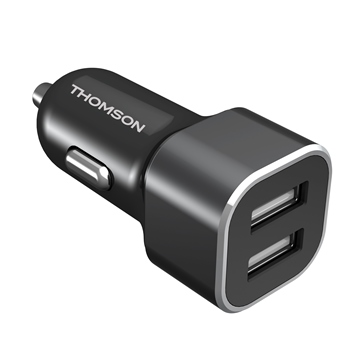 THOMSON TM-TAC06C2 2.4A雙孔USB車用充電器