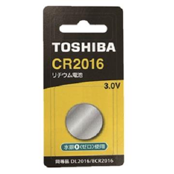 東芝TOSHIBA 鈕扣電池 CR2016-1入卡