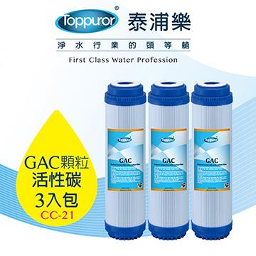 泰浦樂 10吋GAC活性碳濾心3入