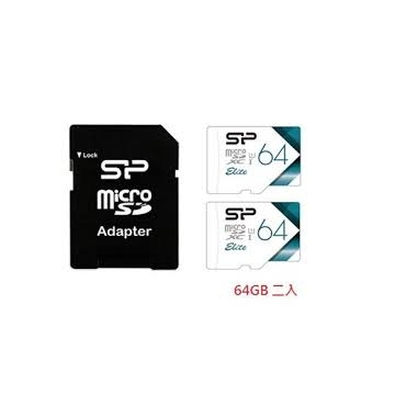 SP廣穎 MicroSD U1 64G雙入記憶卡(含轉卡)