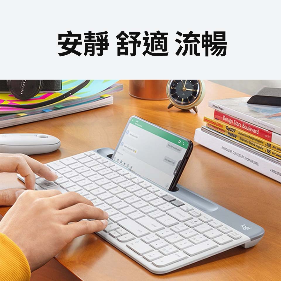 羅技 Logitech K580 超薄跨平台藍牙鍵盤 石墨黑 - 細節圖 1
