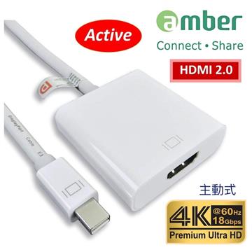 amber mini Displayport轉HDMI主動式轉接器