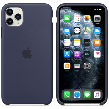 Apple iPhone 11 Pro Max 矽膠保護殼 午夜藍色