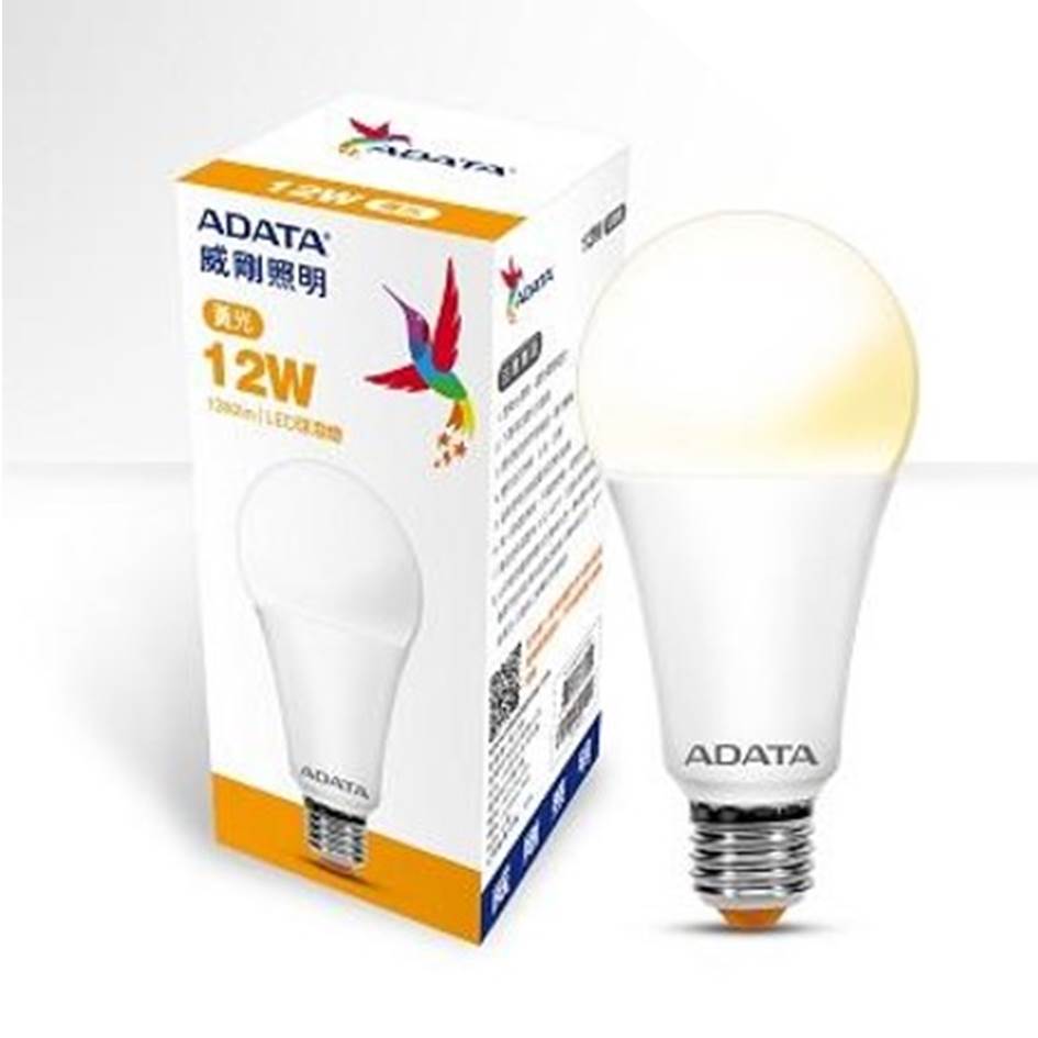 ADATA 威剛12W高效能LED球燈泡-黃光