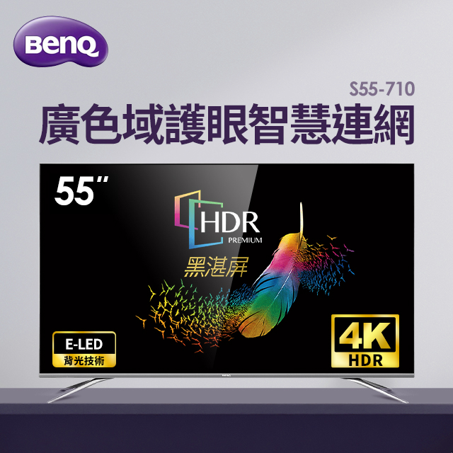 (展示品)BenQ 55型4K 廣色域護眼智慧連網顯示器