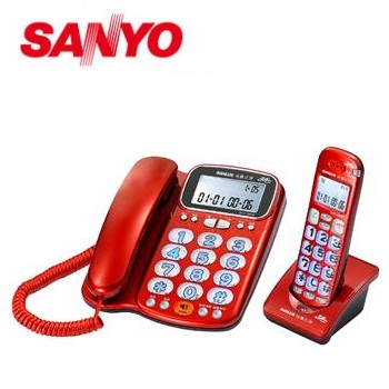 (展示品)台灣三洋 2.4GHz數位無線話筒增音親子機