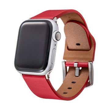 Gramas Apple Watch 44&#47;42mm真皮錶帶-紅