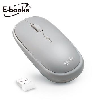 E-books M61無印風超靜音無線滑鼠-灰