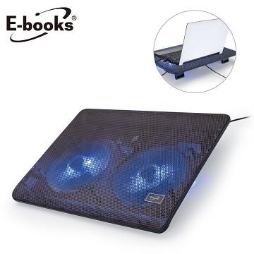 E-books C5 超輕薄雙風扇筆電散熱座