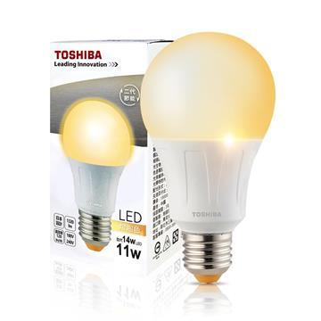 東芝TOSHIBA 11W LED燈泡-黃光