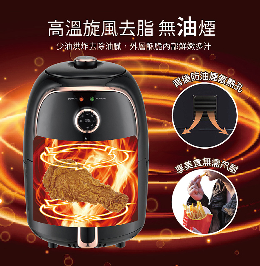 SONGEN松井2L輕食煮義減脂美食氣炸鍋/烤箱 - 細節圖 1