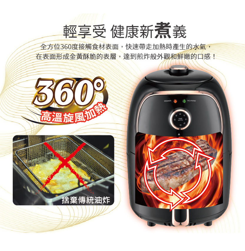 SONGEN松井2L輕食煮義減脂美食氣炸鍋/烤箱 - 細節圖 2