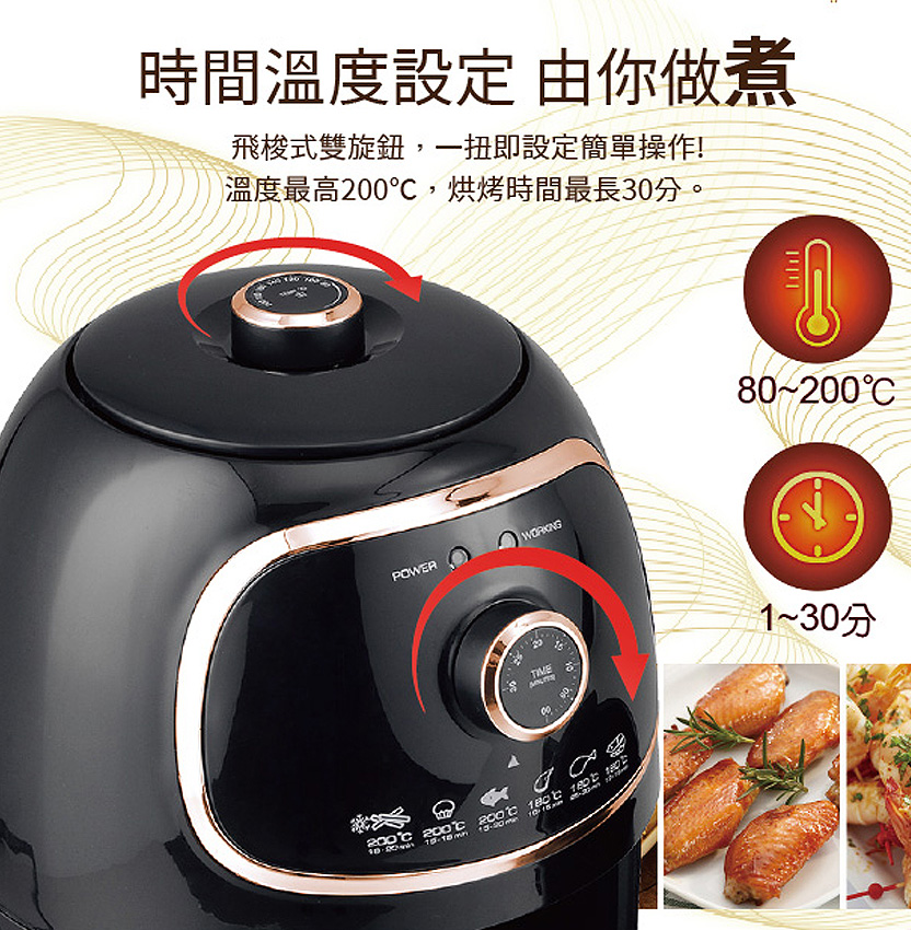 SONGEN松井2L輕食煮義減脂美食氣炸鍋/烤箱 - 細節圖 4