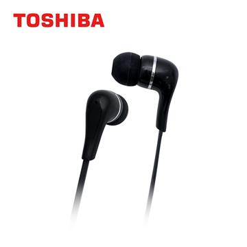 TOSHIBA東芝 重低音耳道式耳機-黑