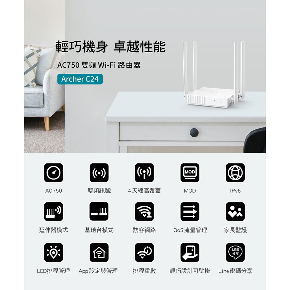 TP-LINK 雙頻Wi-Fi路由器 - 細節圖 1