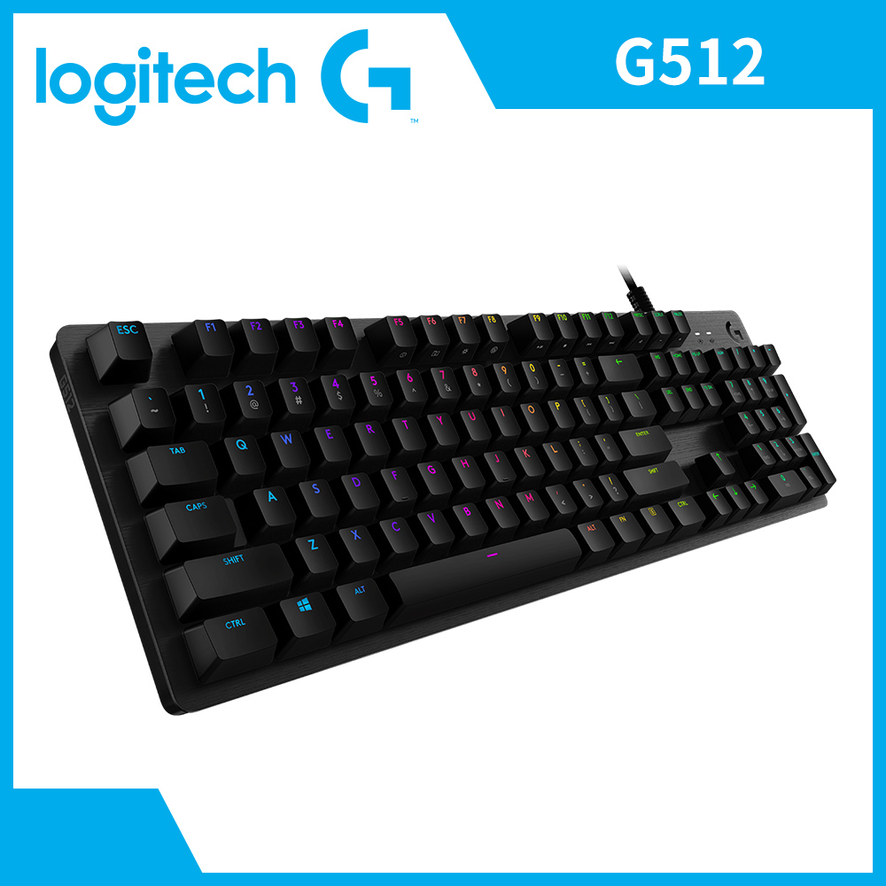 羅技 Logitech G512 RGB機械式遊戲鍵盤 青軸