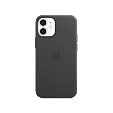 iPhone 12 mini MagSafe 皮革保護殼-黑色