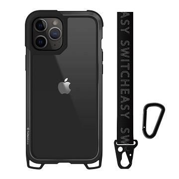 SwitchEasy iPhone 12 mini 鋁框吊繩殼-黑