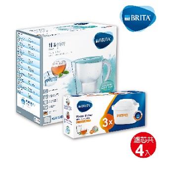 BRITA 馬利拉壺(海島藍)XL+LE P3(4芯)
