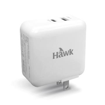 Hawk浩客 PD+QC3.0雙孔高速電源供應器-白