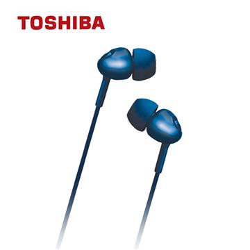 TOSHIBA東芝 金屬低音強化耳機-藍