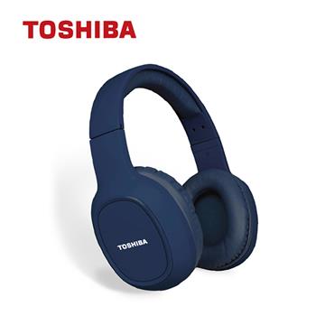 TOSHIBA東芝 頭戴式藍牙耳機-藍