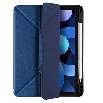 JTLEGEND iPad Air 10.9吋筆槽磁扣皮套-藍