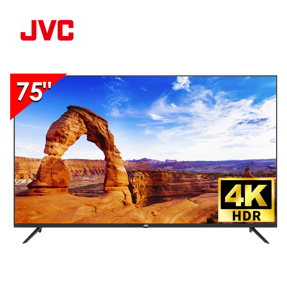 (展示品)JVC 75型 4K HDR 窄邊框液晶顯示器