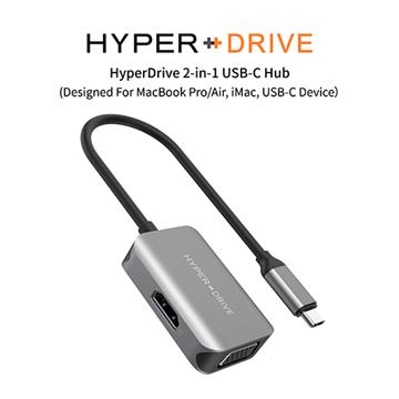 HyperDrive 2-in-1 USB-C Hub-太空灰