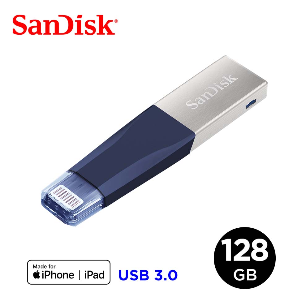 SanDisk iXpand Mini 128G(海軍藍)隨身碟