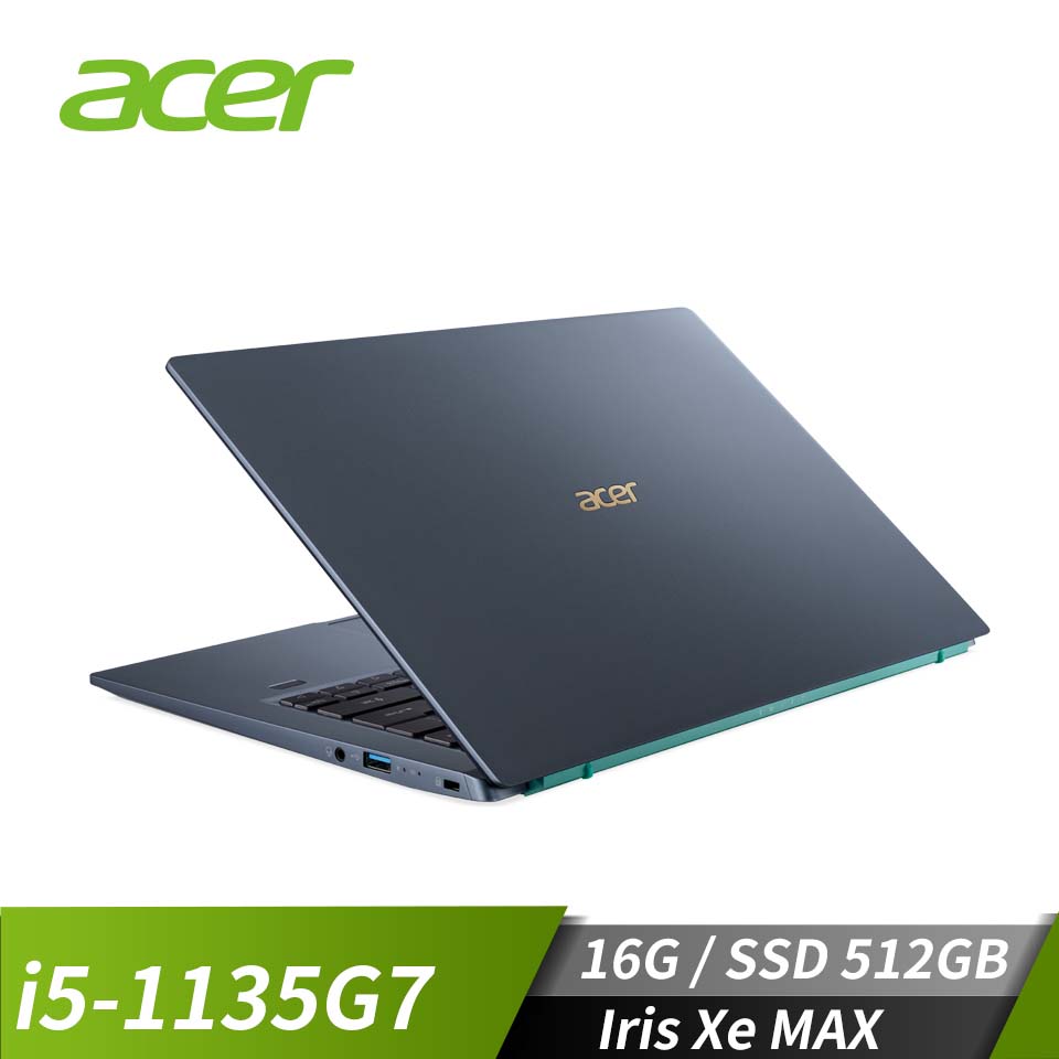 【現貨供應中】宏碁 Acer Swift 3x 輕薄窄邊筆電 14&quot;(i5-1135G7/Iris Xe MAX/16GB/512GB/W10) 青黛藍
