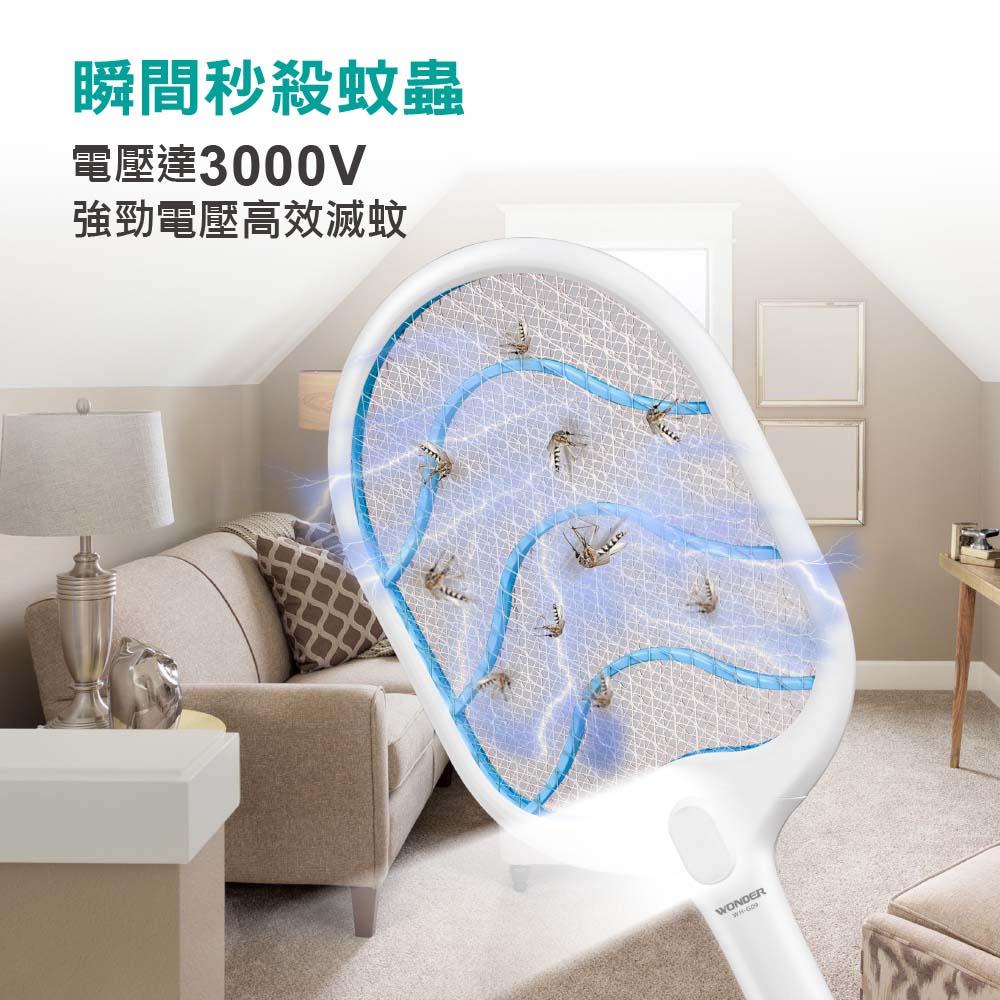 WONDER USB充電式大網面電蚊拍 - 細節圖 4