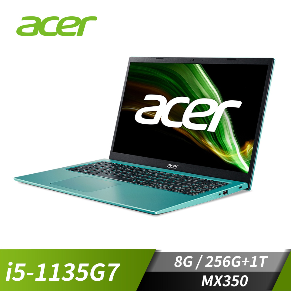 宏碁 ACER Aspire 3 筆記型電腦 15.6&#034; (i5-1135G7&#47;8GB&#47;256GB+1T&#47;MX350-2G&#47;W10)藍