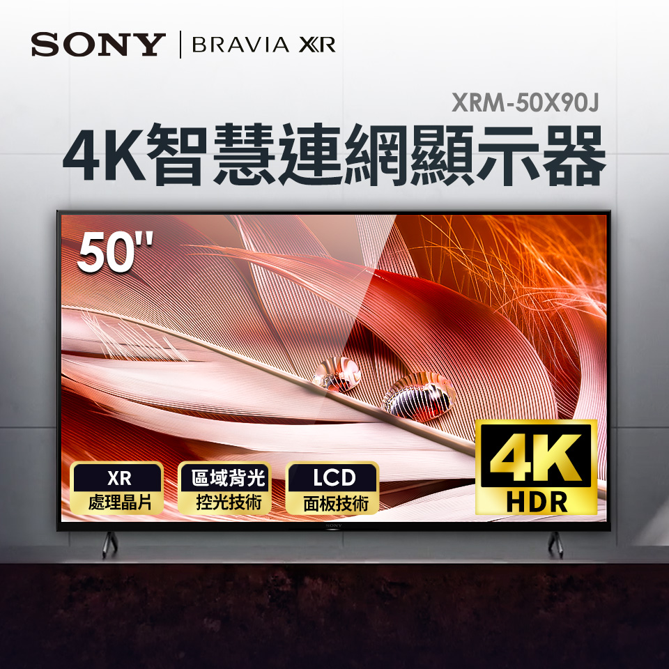 索尼SONY 50型4K智慧連網顯示器