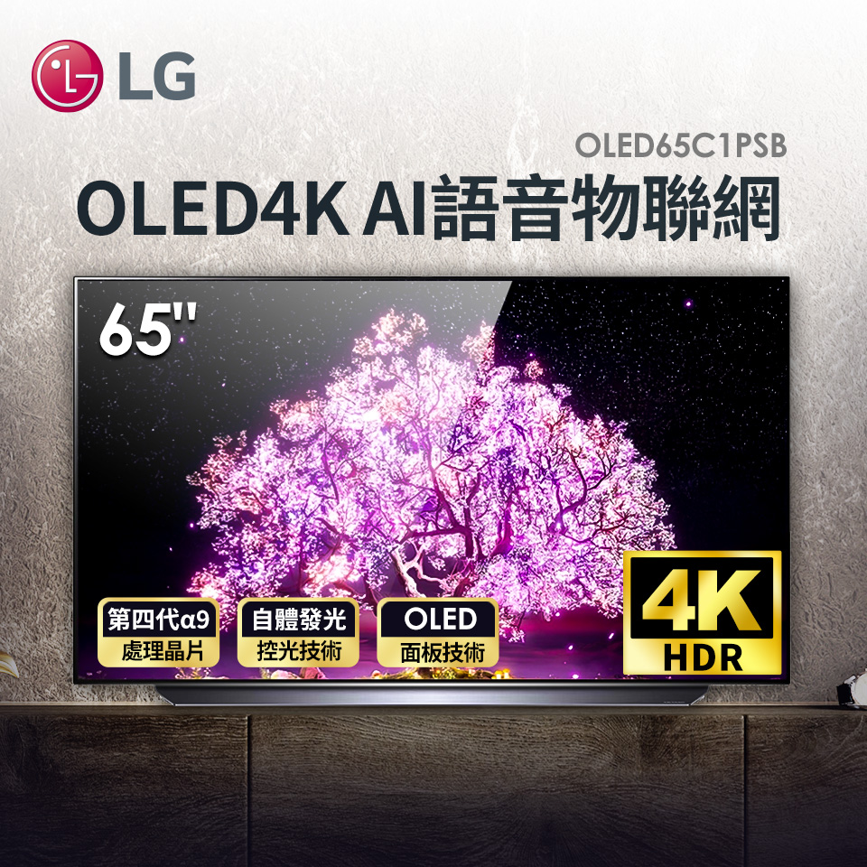 (展示品) LG 65型OLED 4K AI語音物聯網電視