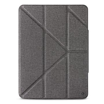 JTLEGEND iPad Pro 11吋折疊布紋皮套-灰