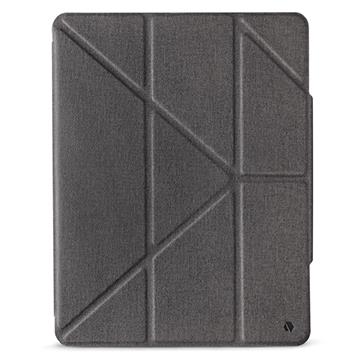 JTLEGEND iPad Pro 12.9吋折疊布紋皮套-灰