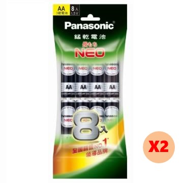 (二入組)國際牌Panasonic 錳乾電池3號8入
