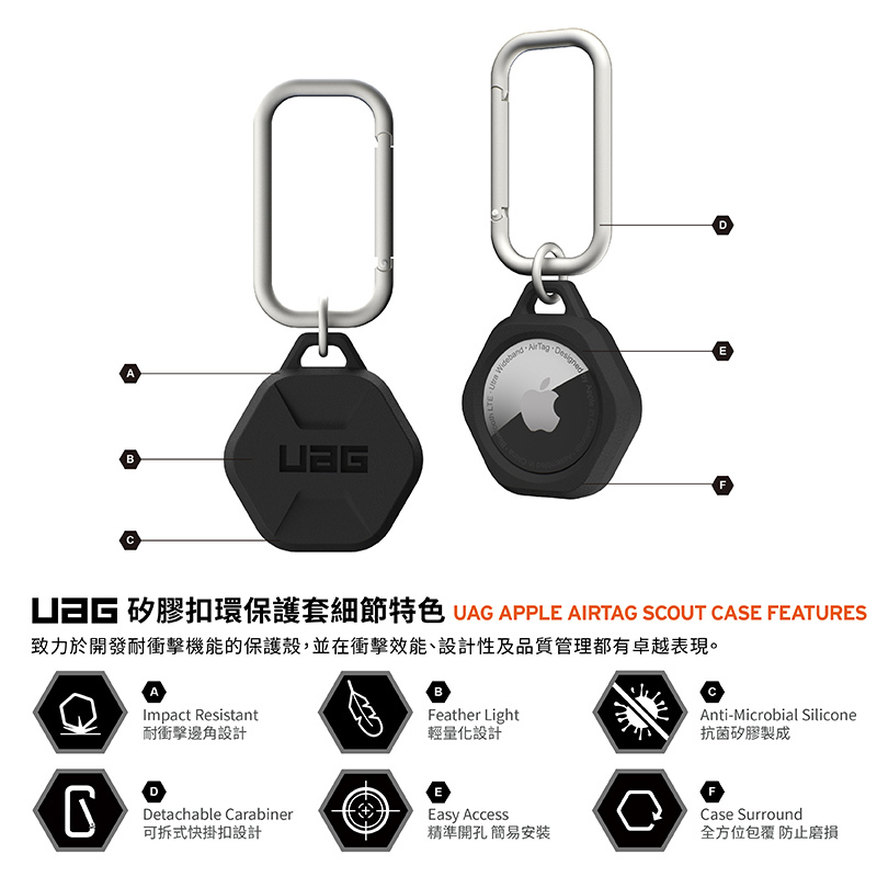 UAG AirTag 矽膠扣環保護套-藍 - 細節圖 1