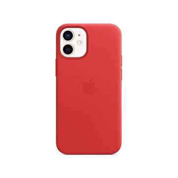 【展示出清】iPhone 12 mini MagSafe 皮革保護殼-紅色