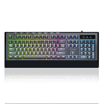 Esense K3660BK混彩發光電競鍵盤-黑