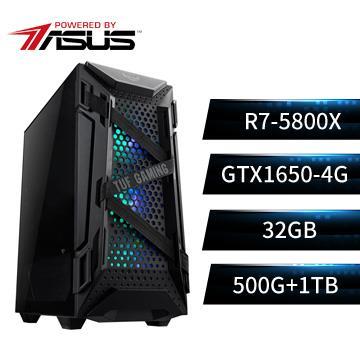 華碩平台R7八核獨顯SSD電腦(R7-5800X&#47;X570-P&#47;32G&#47;GTX1650&#47;500G+1T)