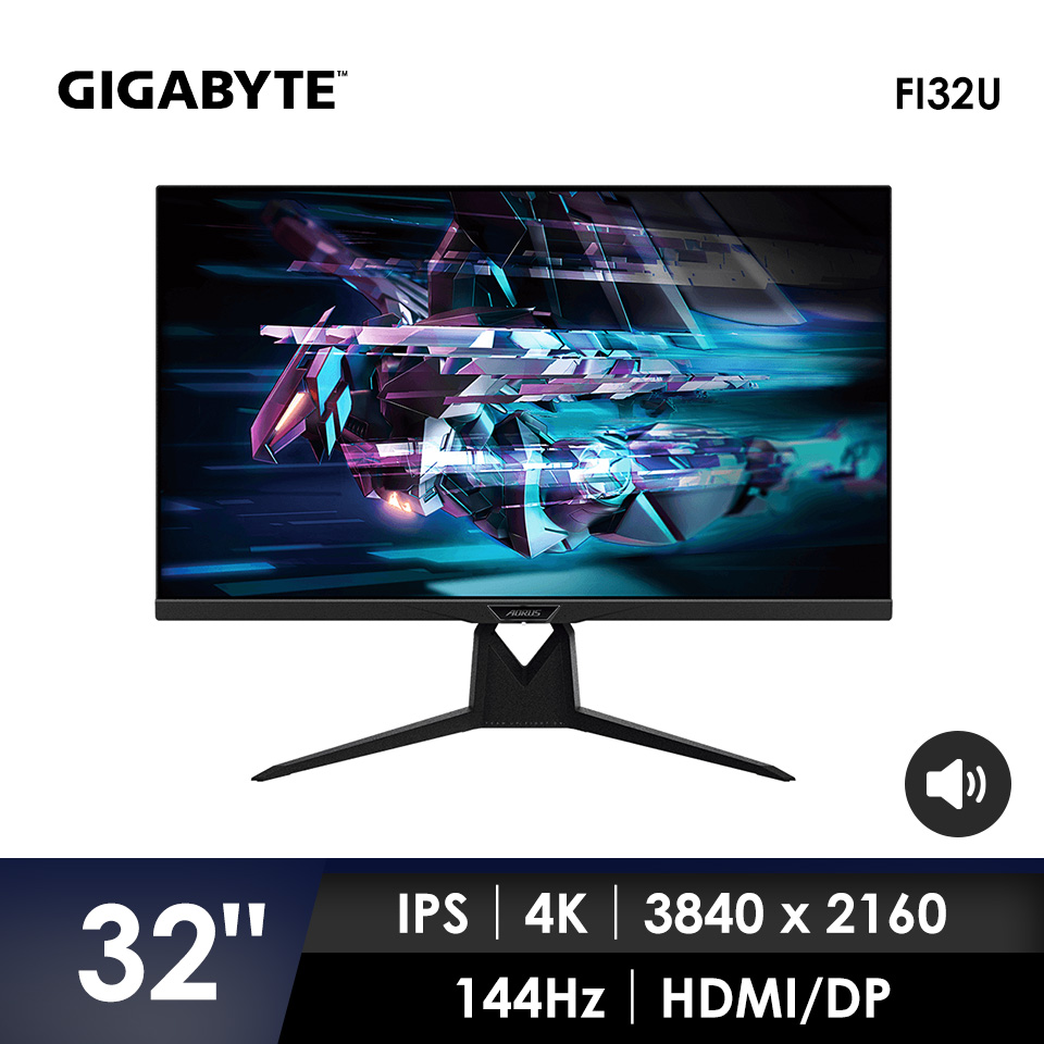 技嘉 GIGABYTE AORUS FI32U 32型 HBR3 KVM 真4K電競螢幕