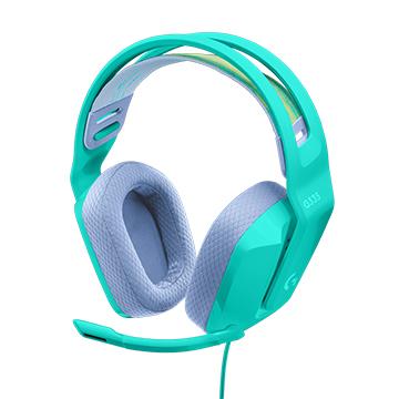 羅技 G335輕盈電競耳機麥克風-綠