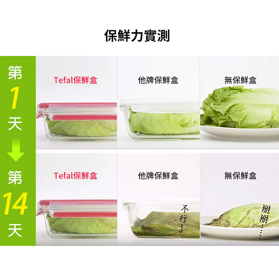 法國特福MasterSeal分隔玻璃保鮮盒0.55L - 細節圖 3
