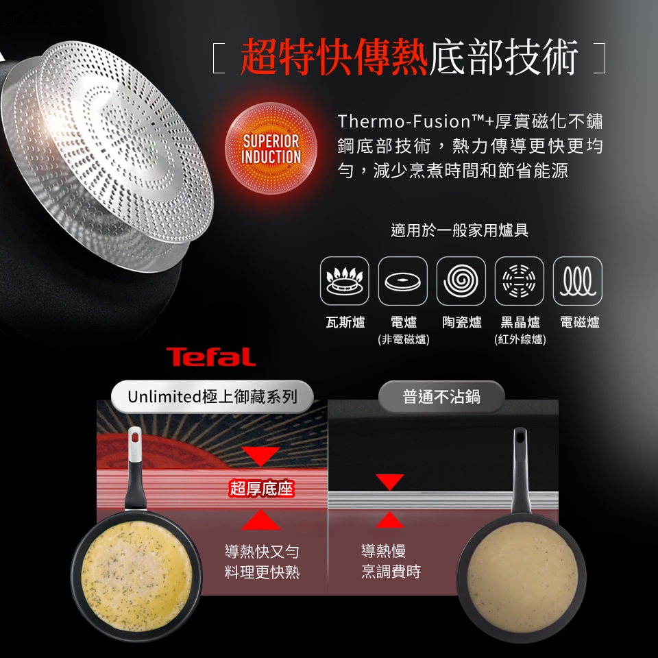 Tefal法國特福 璀璨系列18CM不沾單柄湯鍋(加蓋) - 細節圖 2