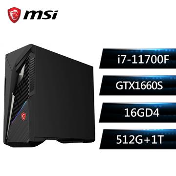 微星 MSI Infinite S3 電競桌機(i7-11700F&#47;16G&#47;512G+1T&#47;GTX1660&#47;W10)