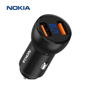 NOKIA P6105 60W QC3.0 液晶顯示車充(送手機支架)
